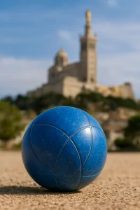 Boule bleue pétanque Marseille